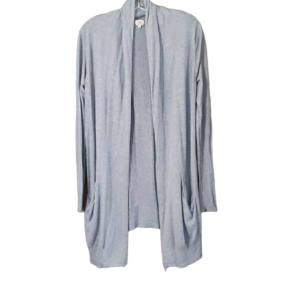 Aritzia Wilfred Grey Silk/Cashmere Cardigan